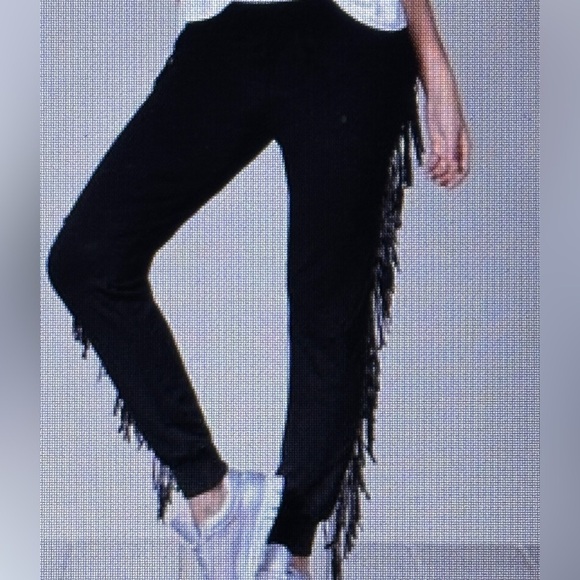Venus Fringe Jogger Pants Cowgirl Grunge Goth Western Ranch Country Women L - Picture 10 of 10